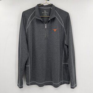Tommy Bahama Men Texas Longhorns Goal Keeper Raglan Quarter Zip Pullover Jacket
